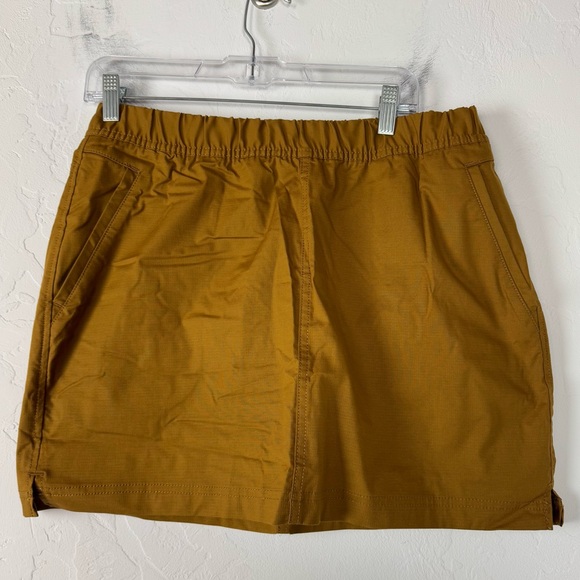 Prana Dresses & Skirts - Prana Skirt Skort Double Peak Antique Bronze Khaki Brown Utility Pull On Lined